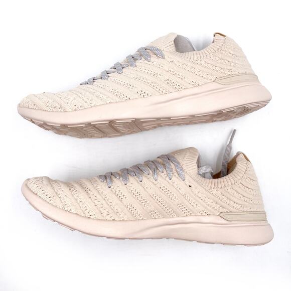 APL TechLoom Wave Sneakers Slip On Running Shoes Sz 8.5 Light Peach Women - Picture 5 of 8